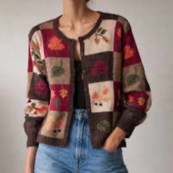 Northern Reflections Sweaters - Vintage Northern reflections Women's Multicolor Patchwork Sweater
